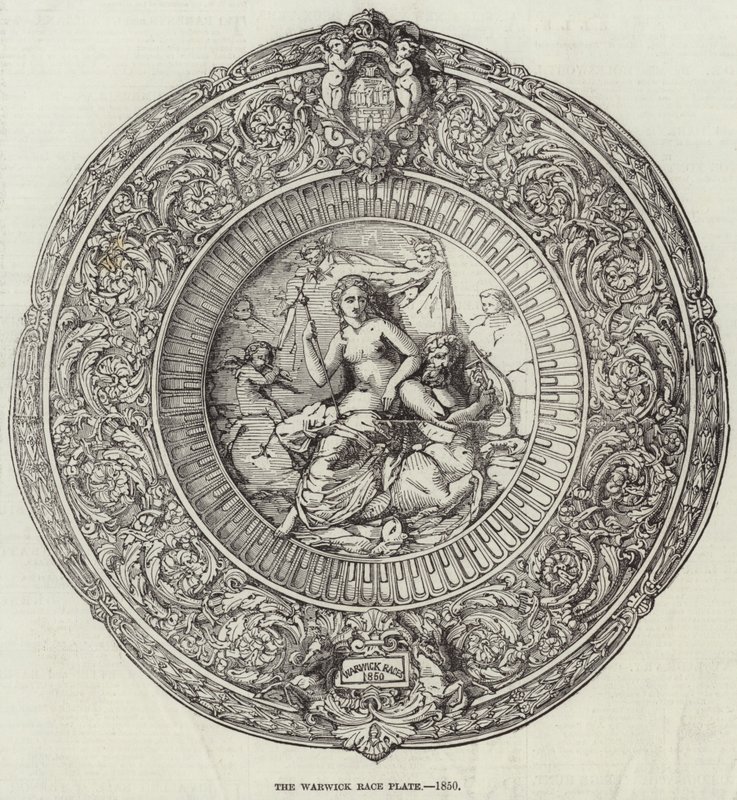 El Plato de la Carrera de Warwick, 1850 de English School
