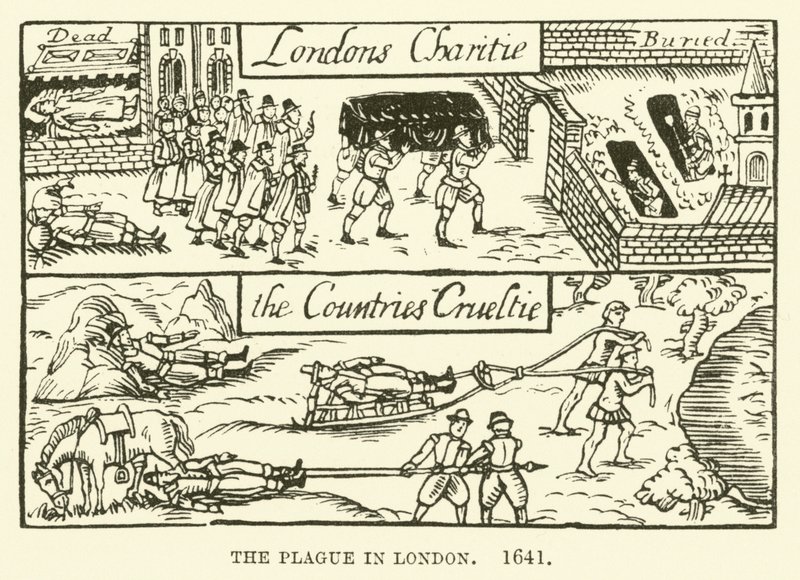 La peste en Londres, 1641 de English School