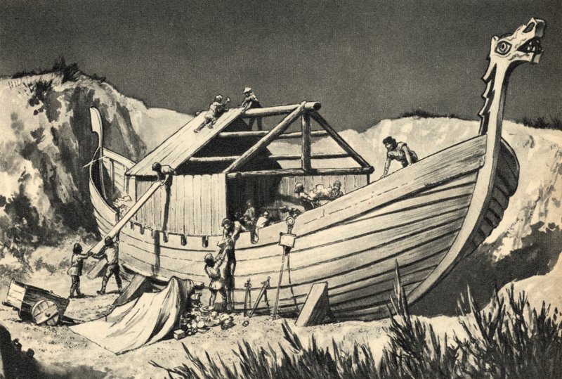 Entierro de barco vikingo de English School