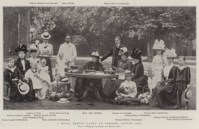Una Fiesta de la Familia Real en Osborne, Agosto 1898 de English Photographer