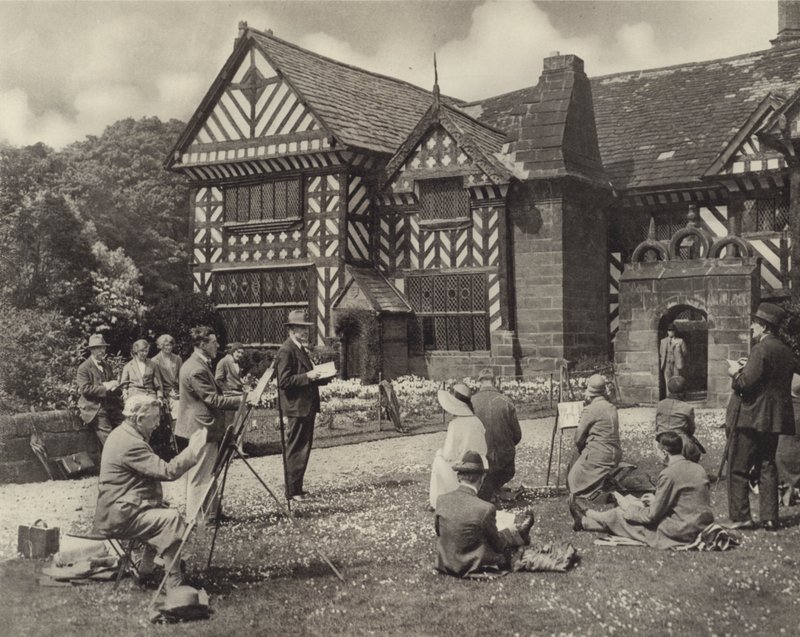Una Clase de Dibujo en Speke Hall de English Photographer