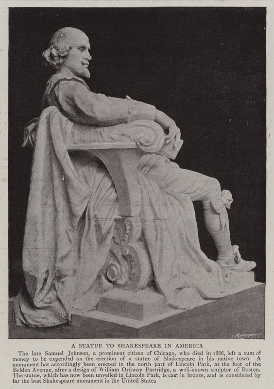 Una estatua de Shakespeare en América de English Photographer