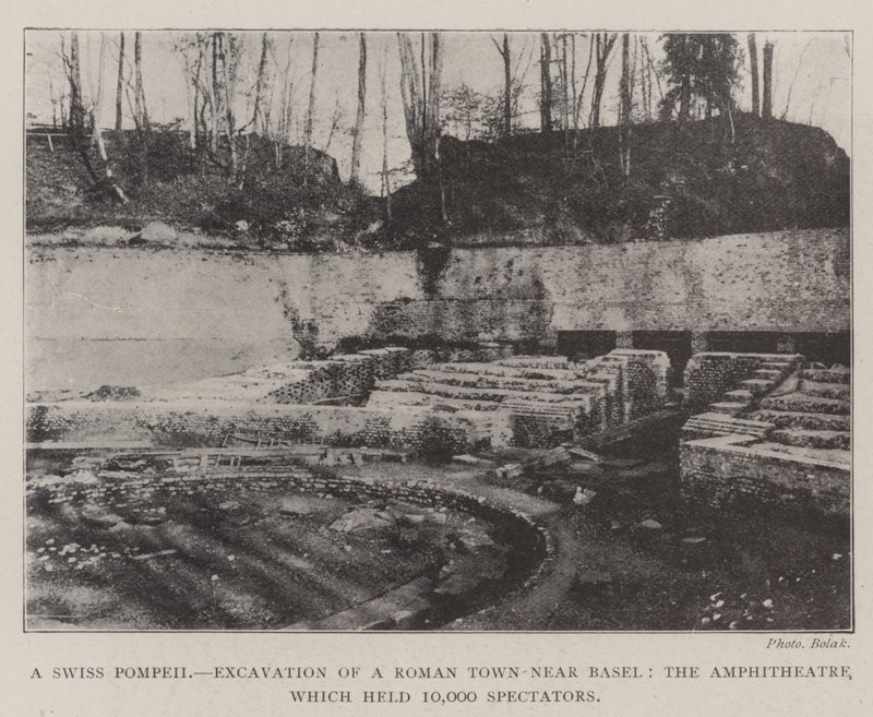 Una Pompeya Suiza, Excavación de una Ciudad Romana Cerca de Basilea, el Anfiteatro, que Albergaba a 10,000 Espectadores de English Photographer