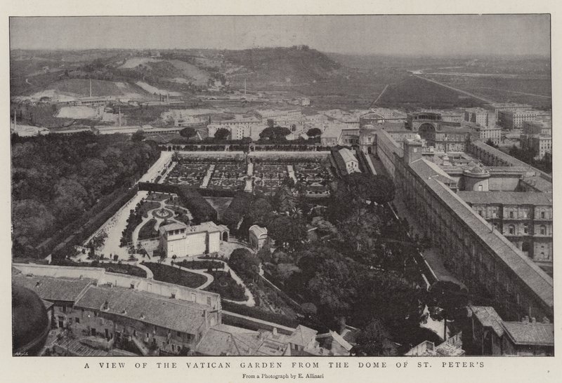 Vista del Jardín del Vaticano desde la Cúpula de San Pedro de English Photographer