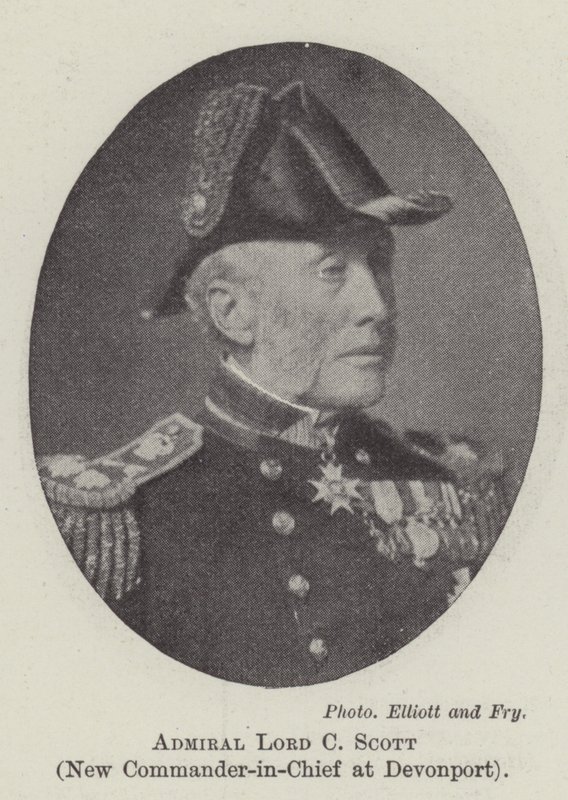 Almirante Lord C Scott, nuevo Comandante en Jefe en Devonport de English Photographer