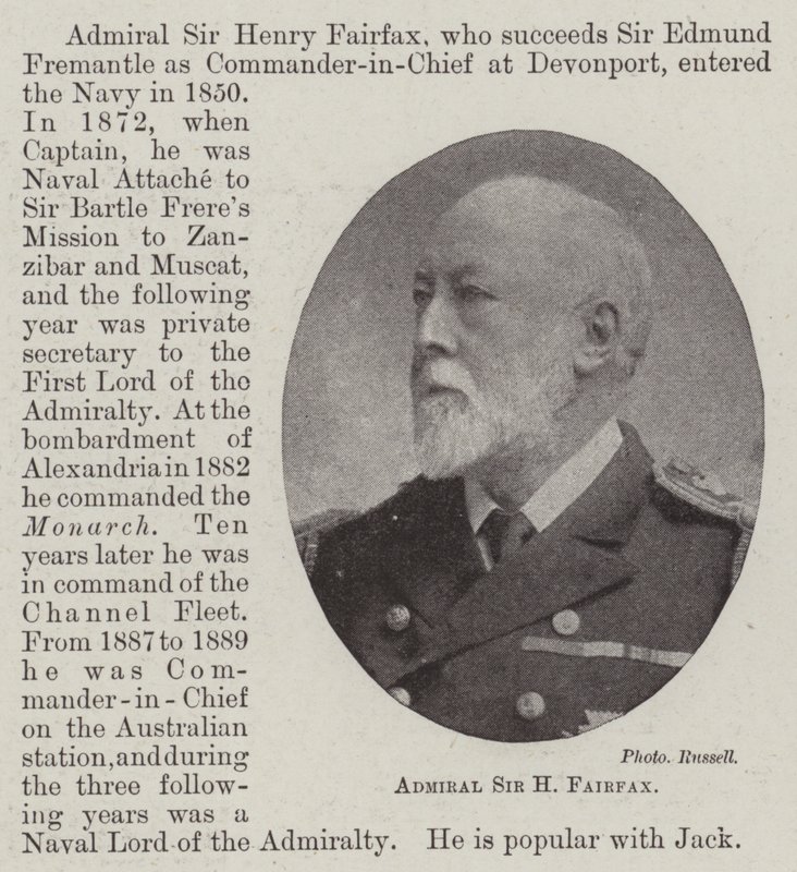 Almirante Sir H Fairfax de English Photographer