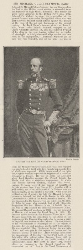 Almirante Sir Michael Culme-Seymour, Baronet de English Photographer