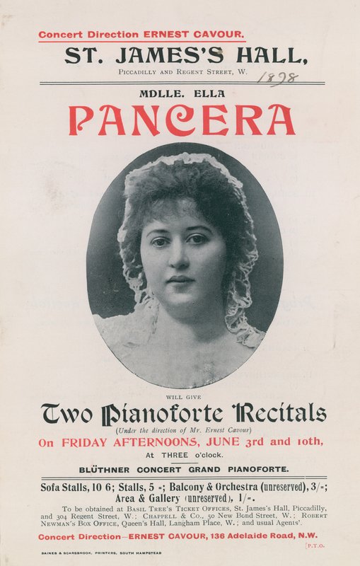 Anuncio de un concierto de Ella Pancera de English Photographer