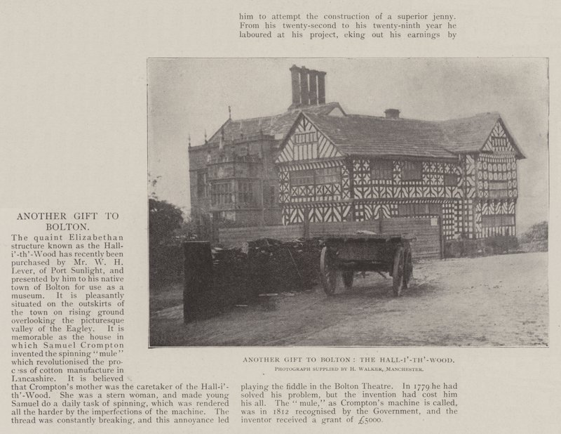 Otro Regalo a Bolton, el Hall-i-th-Wood de English Photographer
