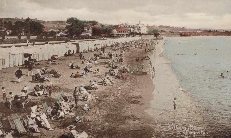 Playa de baño, Paignton (foto en color) de English Photographer