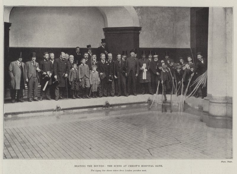 Marcando los límites, la escena en Christs Hospital Bath de English Photographer