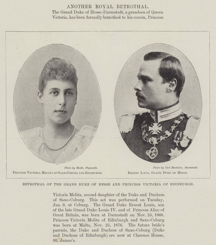 Compromiso del Gran Duque de Hesse y la princesa Victoria de Edimburgo de English Photographer
