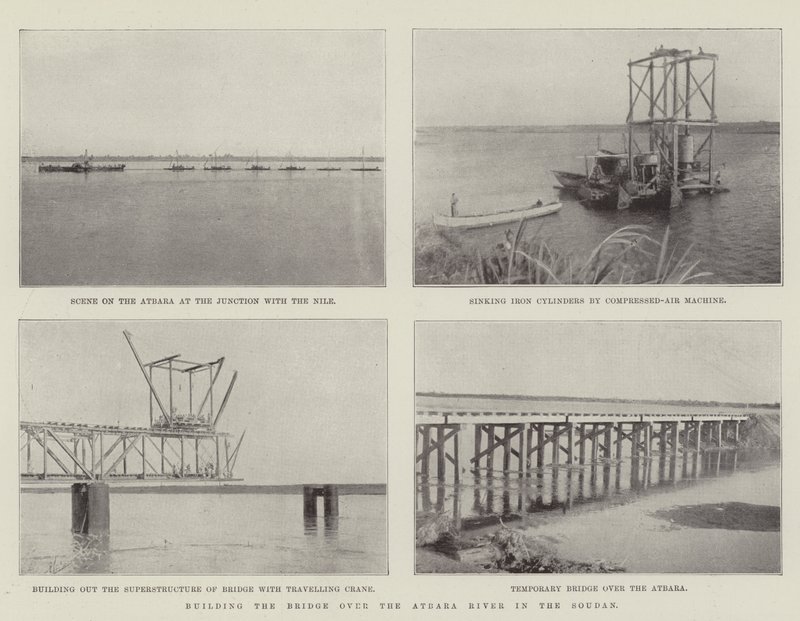Construcción del Puente sobre el Río Atbara en Sudán de English Photographer