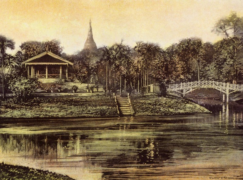 Birmania / Myanmar: La Pagoda de los Jardines del Cantón (foto en color) de English Photographer