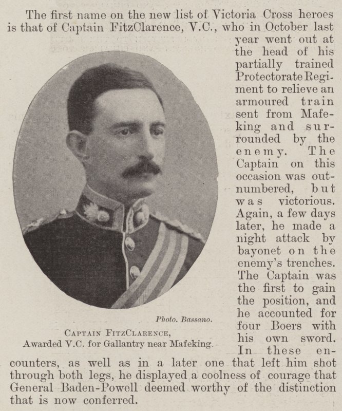 Capitán FitzClarence, galardonado con la VC por valentía cerca de Mafeking de English Photographer