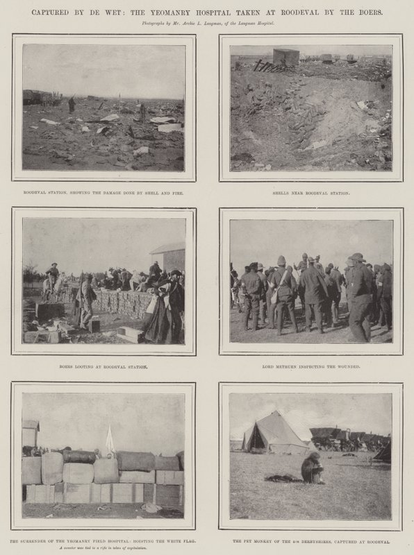 Capturado por De Wet, el hospital de Yeomanry tomado en Roodeval por los Boers de English Photographer