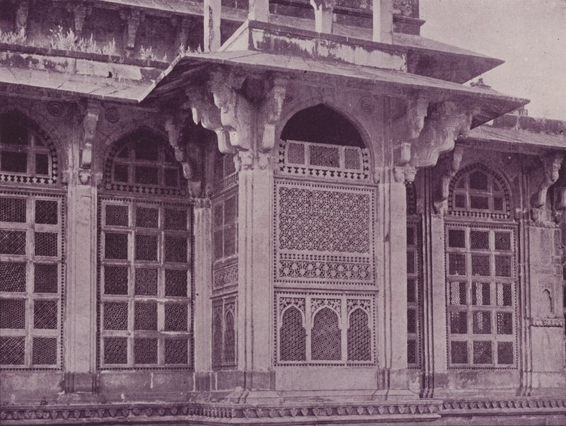 Ventana de Trabajo de Celosía Tallada, Gwalior de English Photographer