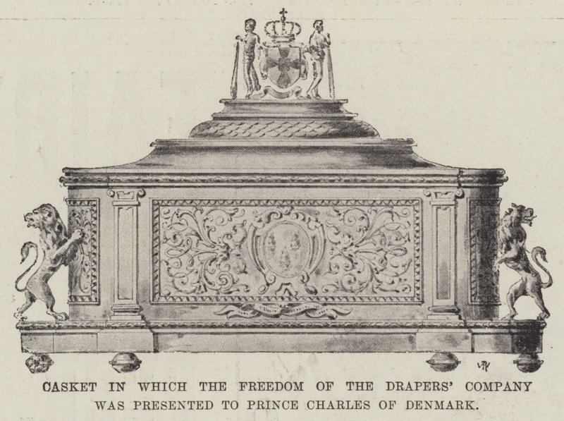Cofre en el que se presentó la Libertad de la Compañía de Drapers al Príncipe Carlos de Dinamarca de English Photographer