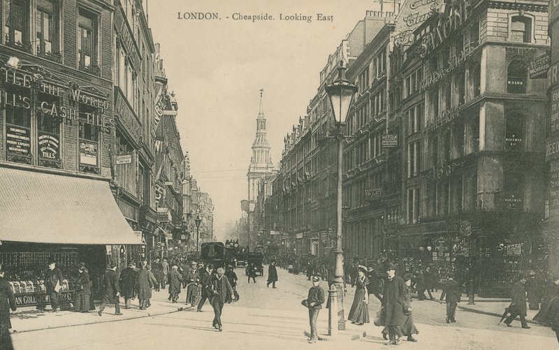 Cheapside mirando al este, Londres de English Photographer