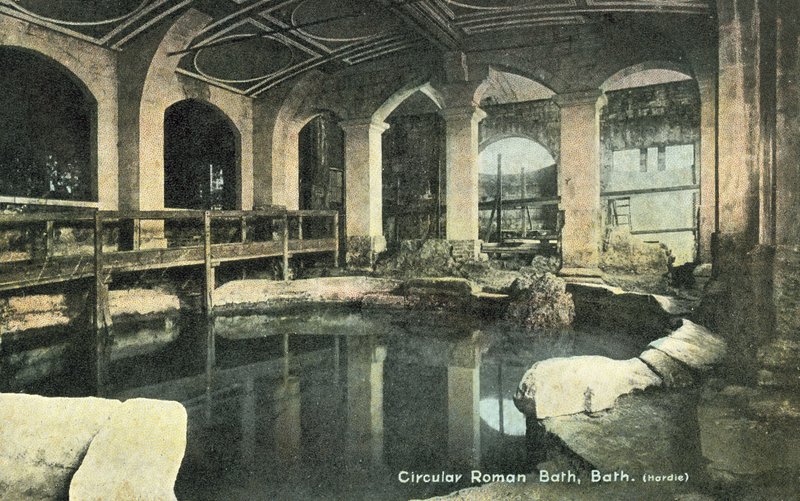 Termas romanas circulares, Bath (foto en color) de English Photographer