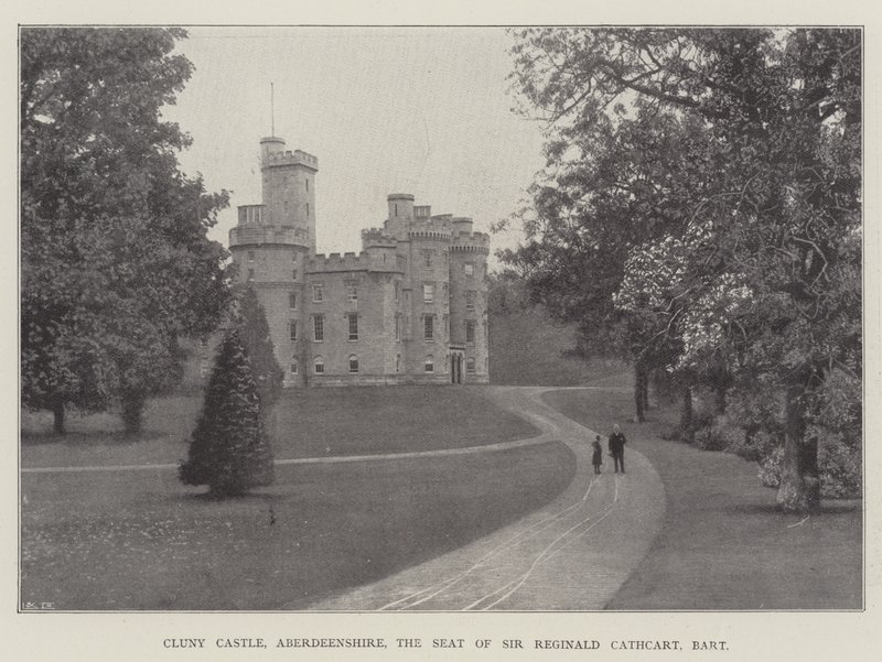 Castillo de Cluny, Aberdeenshire, la Residencia de Sir Reginald Cathcart, Baronet de English Photographer