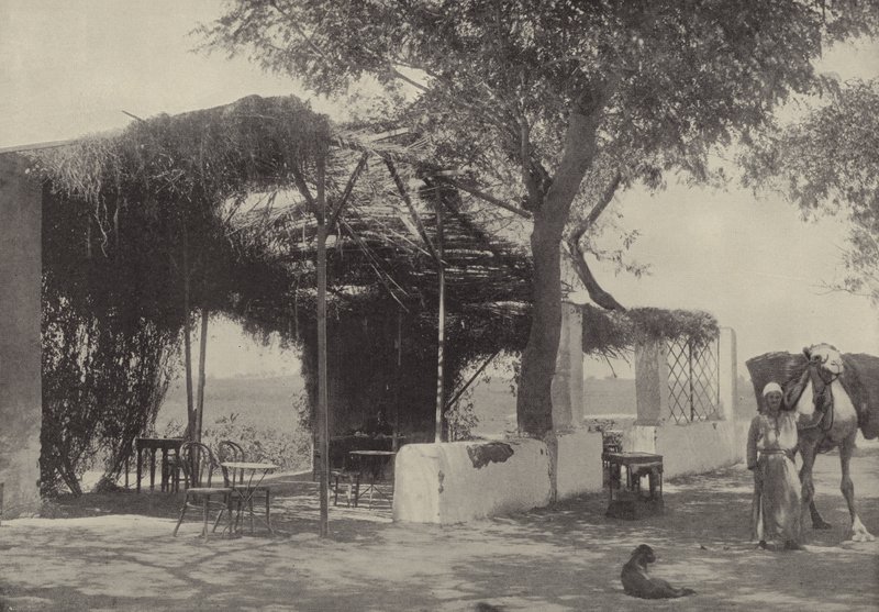 Casa de café en el Jardín de la Virgen en Matariyeh, donde vivió José de English Photographer