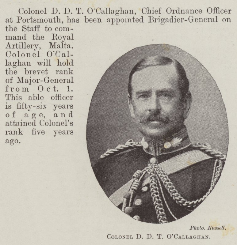 Coronel D D T OCallaghan de English Photographer