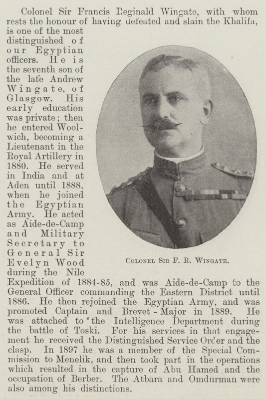 Coronel Sir F R Wingate de English Photographer