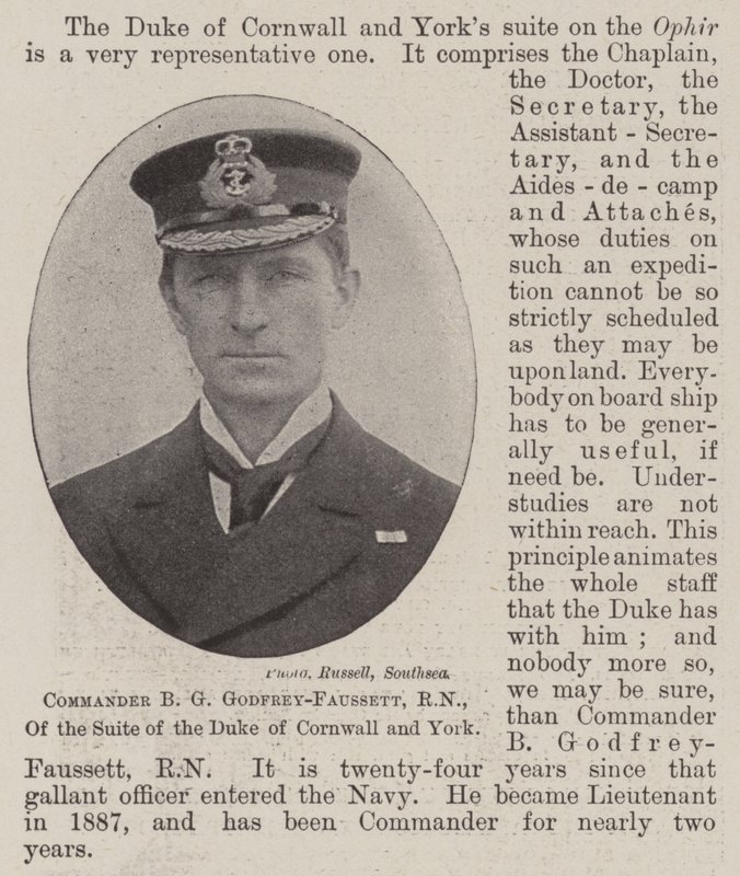 Comandante B G Godfrey-Faussett, RN, del Séquito del Duque de Cornwall y York de English Photographer