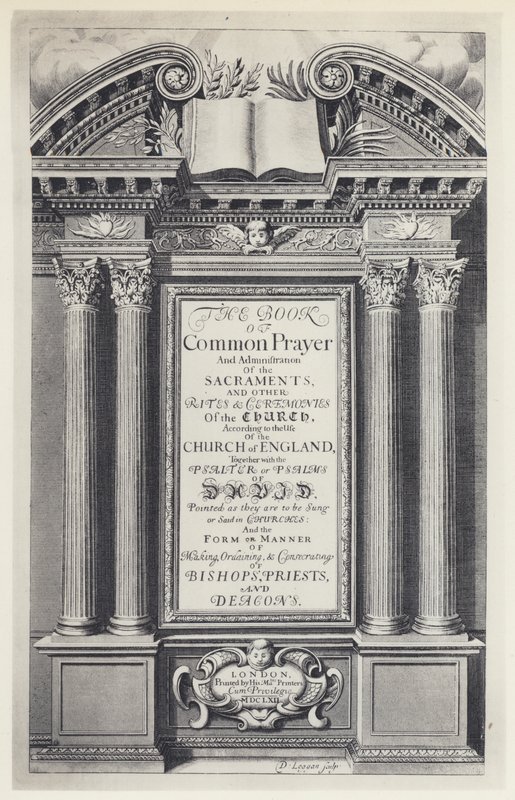Libro de Oración Común, Impresores de SM 1662 de English Photographer
