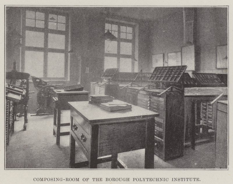 Sala de composición del Instituto Politécnico del Borough de English Photographer