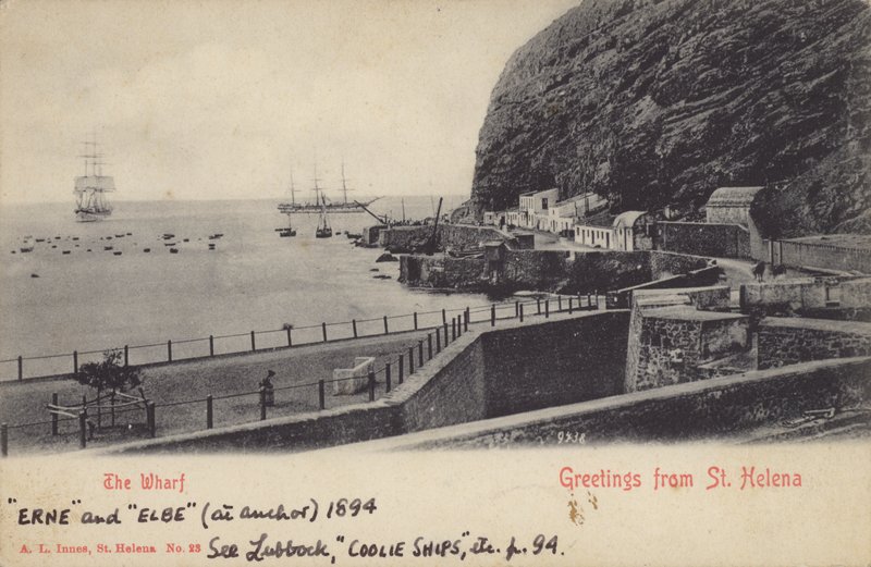 Barcos Coolie Erne y Elbe, Santa Elena de English Photographer