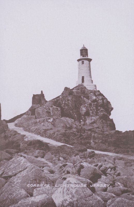 Faro de Corbiere, Jersey (foto en b/n) de English Photographer