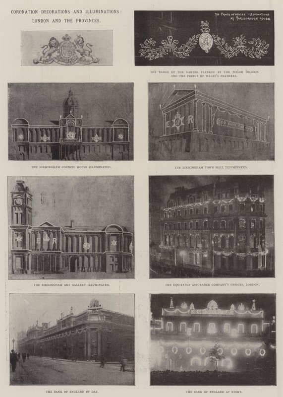 Decoraciones e Iluminaciones de la Coronación, Londres y las Provincias de English Photographer