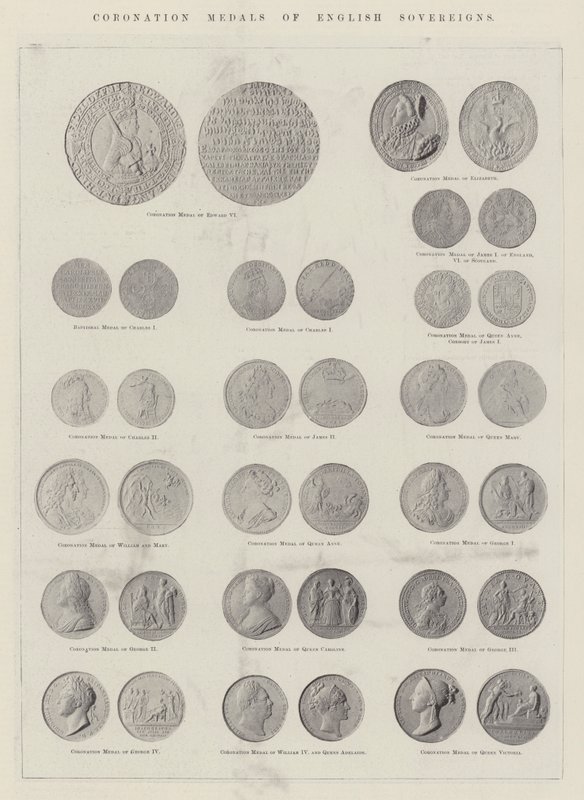 Medallas de coronación de los soberanos ingleses de English Photographer