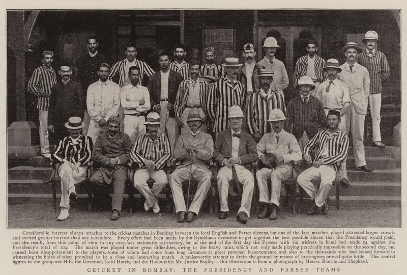 Críquet en Bombay, los Equipos de la Presidencia y Parsee de English Photographer