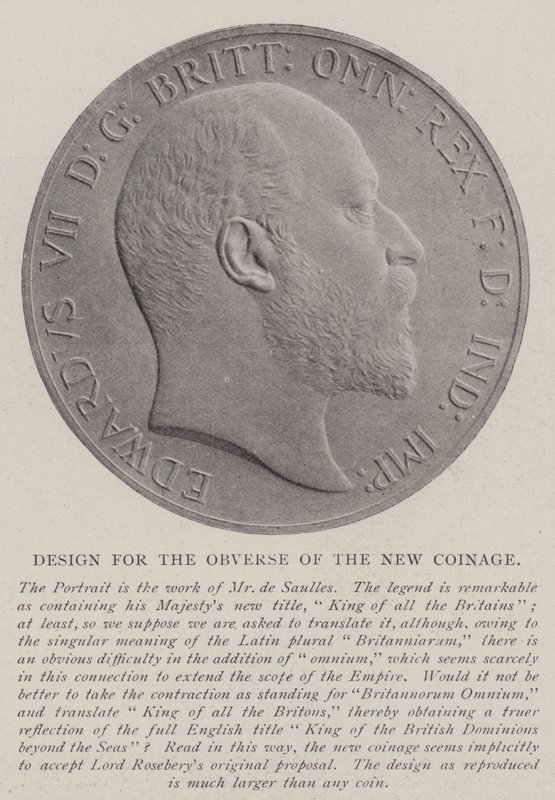 Diseño para el Anverso de la Nueva Moneda de English Photographer