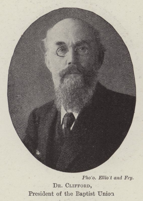 Dr. Clifford, Presidente de la Unión Bautista de English Photographer