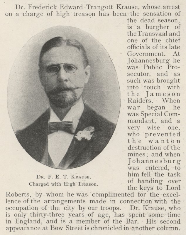 Dr. F E T Krause, acusado de Alta Traición de English Photographer