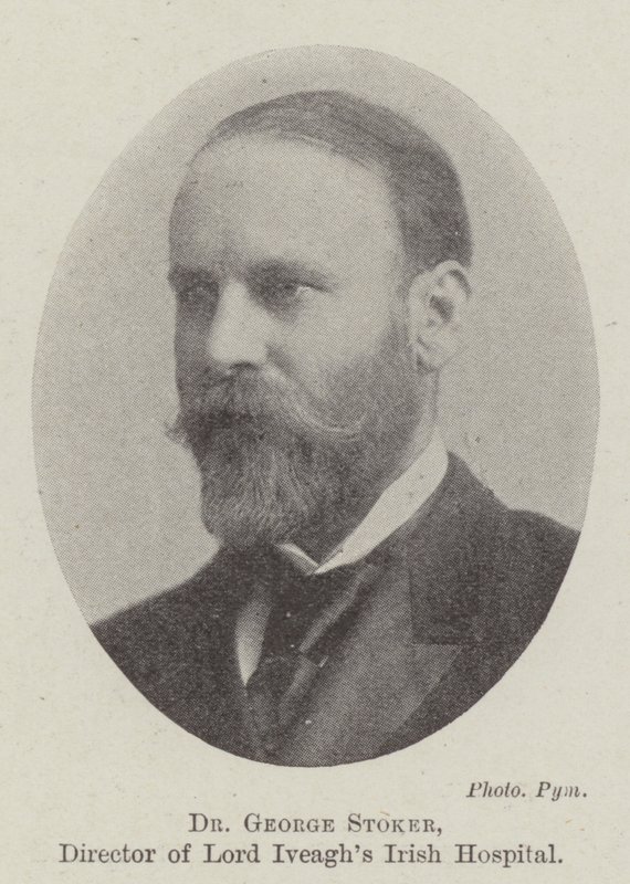 Dr. George Stoker, director del Hospital Irlandés de Lord Iveagh de English Photographer