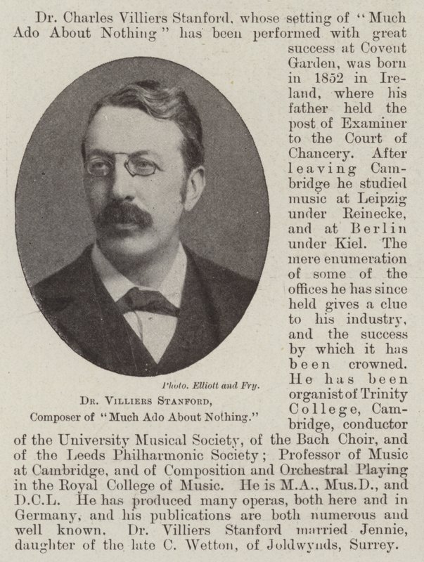 Dr. Villiers Stanford, Compositor de Mucho Ruido y Pocas Nueces de English Photographer