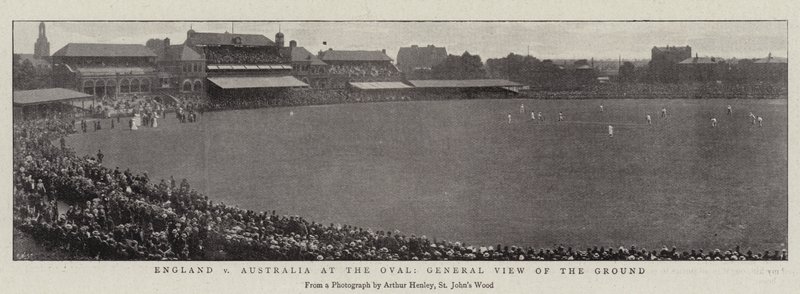 Inglaterra contra Australia en el Oval, vista general del terreno de English Photographer
