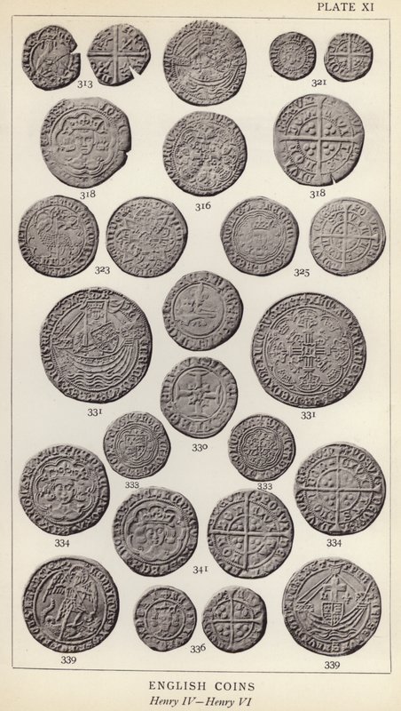 Monedas inglesas, Enrique IV, Enrique VI (foto en blanco y negro) de English Photographer
