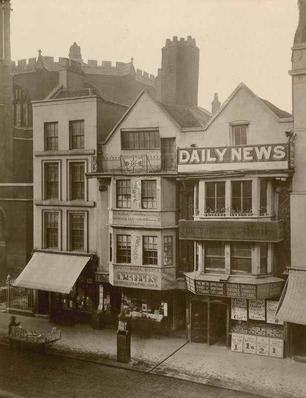 Fleet Street, Londres; lado norte con 184-186 Fleet Street de English Photographer