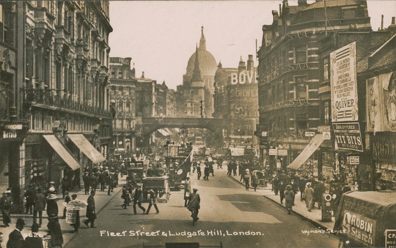 Fleet Street y Ludgate Hill, Londres de English Photographer