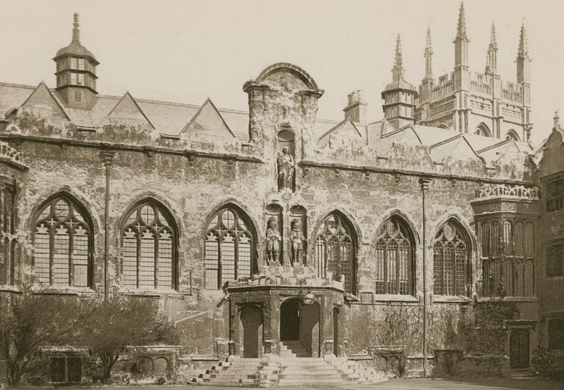Cuadrángulo Frontal, Oriel College, Oxford de English Photographer