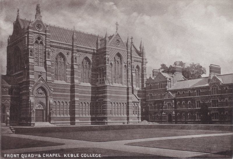 Frente del Cuadrángulo y Capilla, Keble College de English Photographer