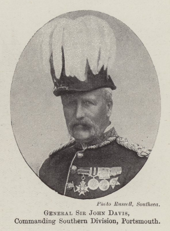 General Sir John Davis, comandante de la División Sur, Portsmouth de English Photographer