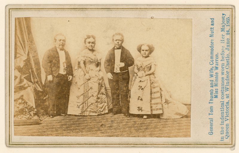 General Tom Thumb y su esposa, Commadore Nutt y Miss Minnie Warren de English Photographer