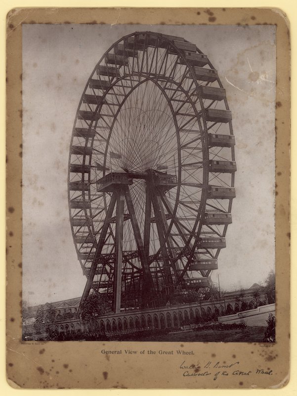 Vista general de la Gran Rueda, Earls Court, Londres de English Photographer